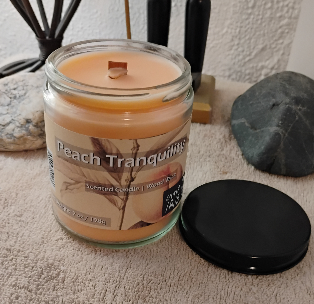 Wood Wick Jar Candle - Peach Tranquility - 7oz