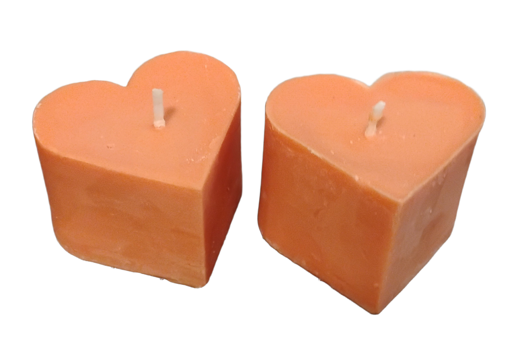 Heart Candles - Peach Tranquility - 2 Pk
