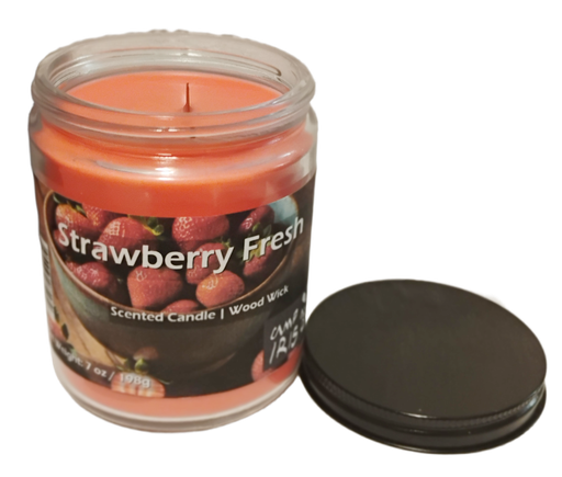 Wood Wick Jar Candle - Strawberry Fresh - 7oz